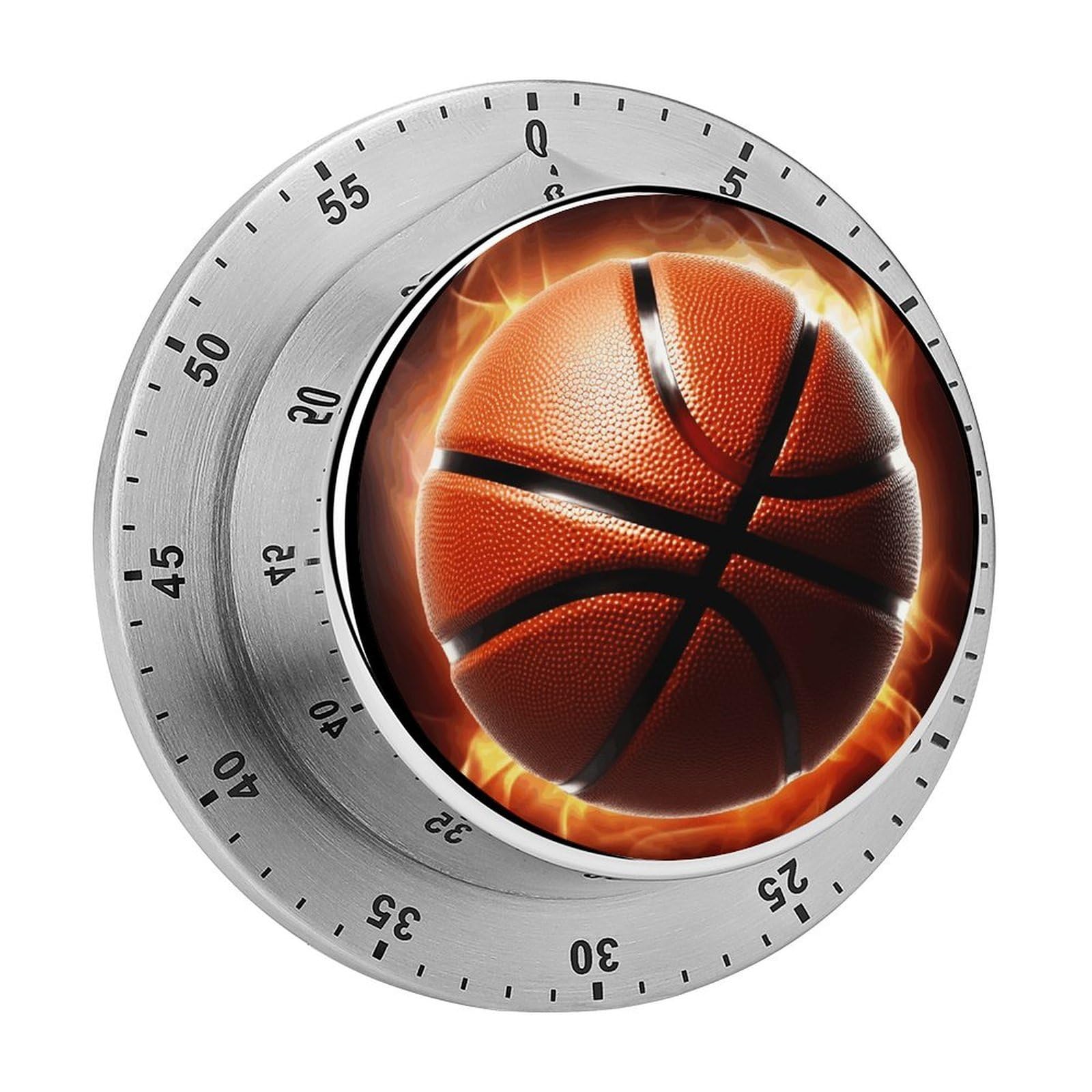 Basketball Kitchen Timer Chef Cooking Timers Clock with Loud Alarm Exquisite Stainless Steel Mechanical