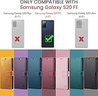 Vista 2 de Funda tipo cartera para Samsung Galaxy S20 FE 5G, bloqueo RFID, tarjetero de crédito, de piel sintética, función atril, funda protectora a prueba