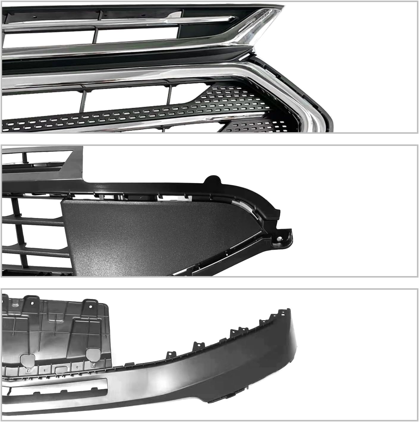 Front Bumper Cover Kit Compatible with 2018 2019 2020 2021 Chevy Traverse L LS LT RS Premier 3.6L W/Upper Grille Lower Grill & Fog Lights - Full Bumper Body Set - Image 7