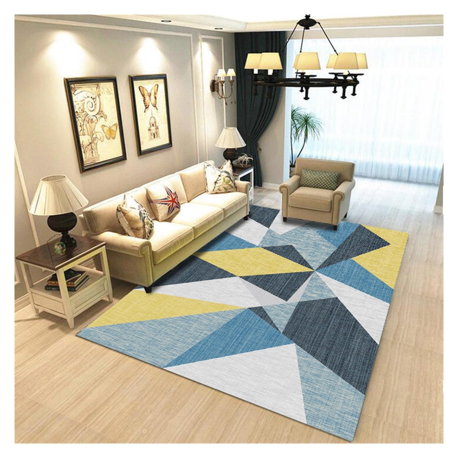 Tapis de salon confortable pour sublimer l'espace canapé et chambre