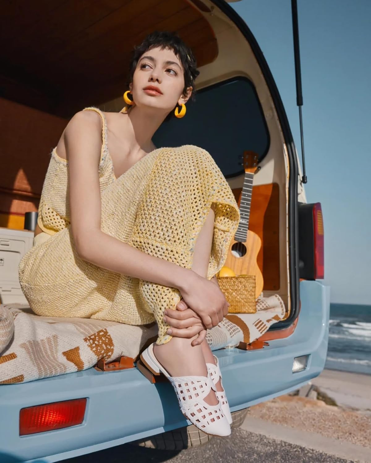 NEWBELLA Women's Low Heel Mules - Pointed Toe Slip On Commuter Shoes, Comfortable Casual Sandals for Work & Everyday Wear - Image 3