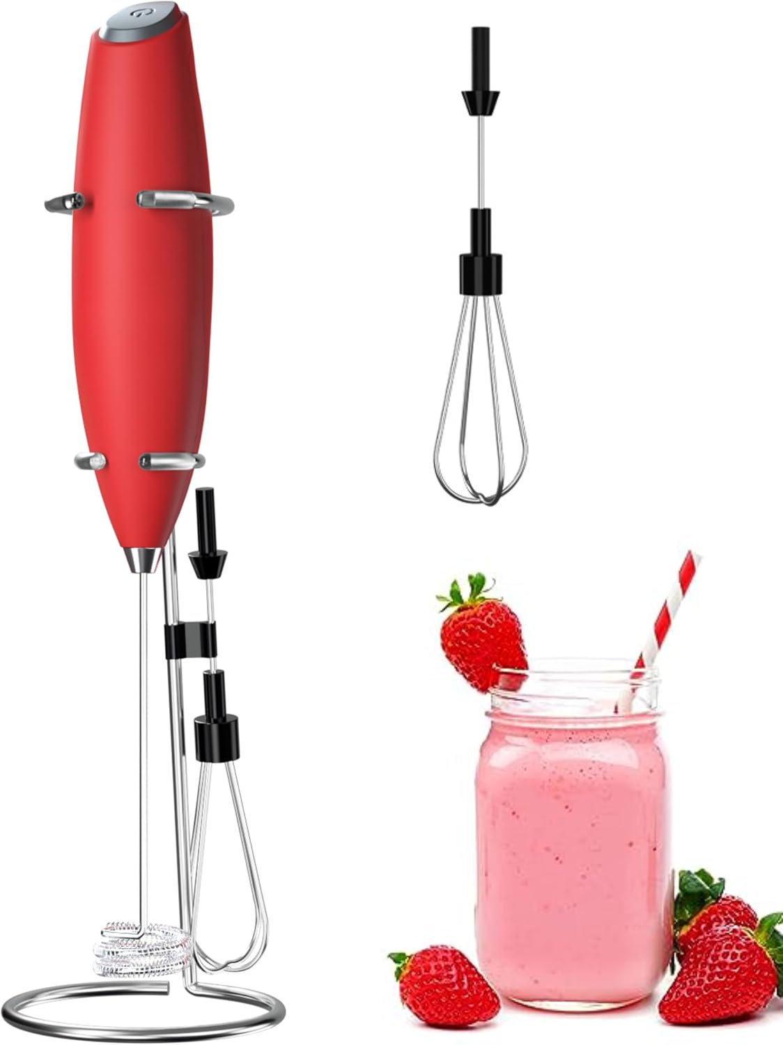 Milk Frother Handheld Get Froth in 7 Seconds Low Noise with