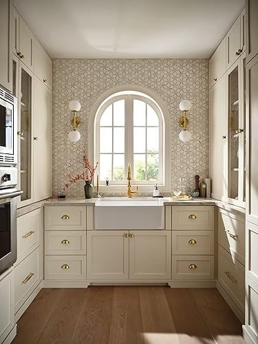 Miniatura 2 de FIRECLAY FC331910 - Fregadero de cocina de arcilla refractaria frontal con delantal de un solo cuenco, 33 pulgadas, color blanco