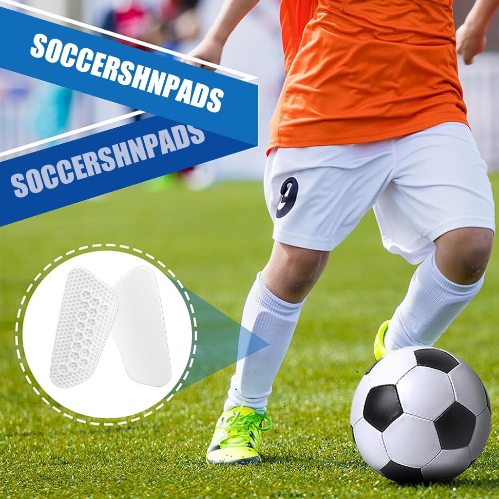 PROBEROS 2 Pcs Silicone Shin Guards for Football, Honeycomb Construction 4