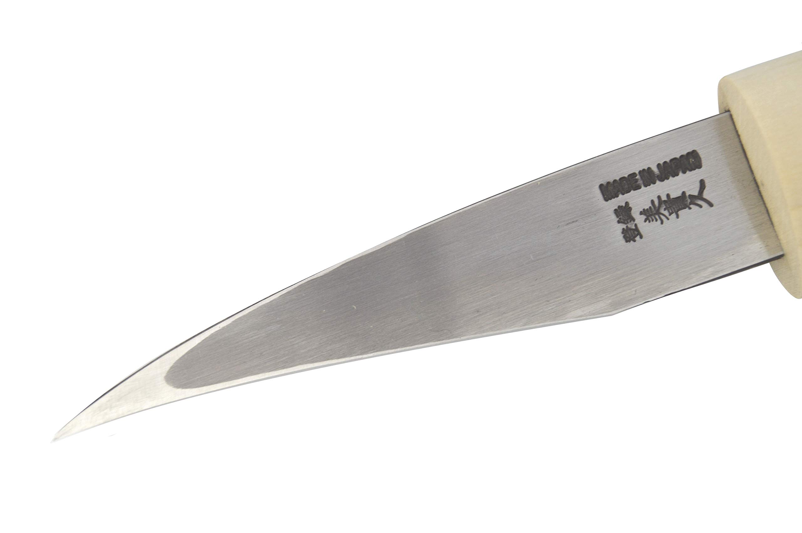 Coltello Artsianal giapponese Kiridashi greffoir da macellaio, lama curva in carbonio, forgiato a mano in Giappone, colore: nero