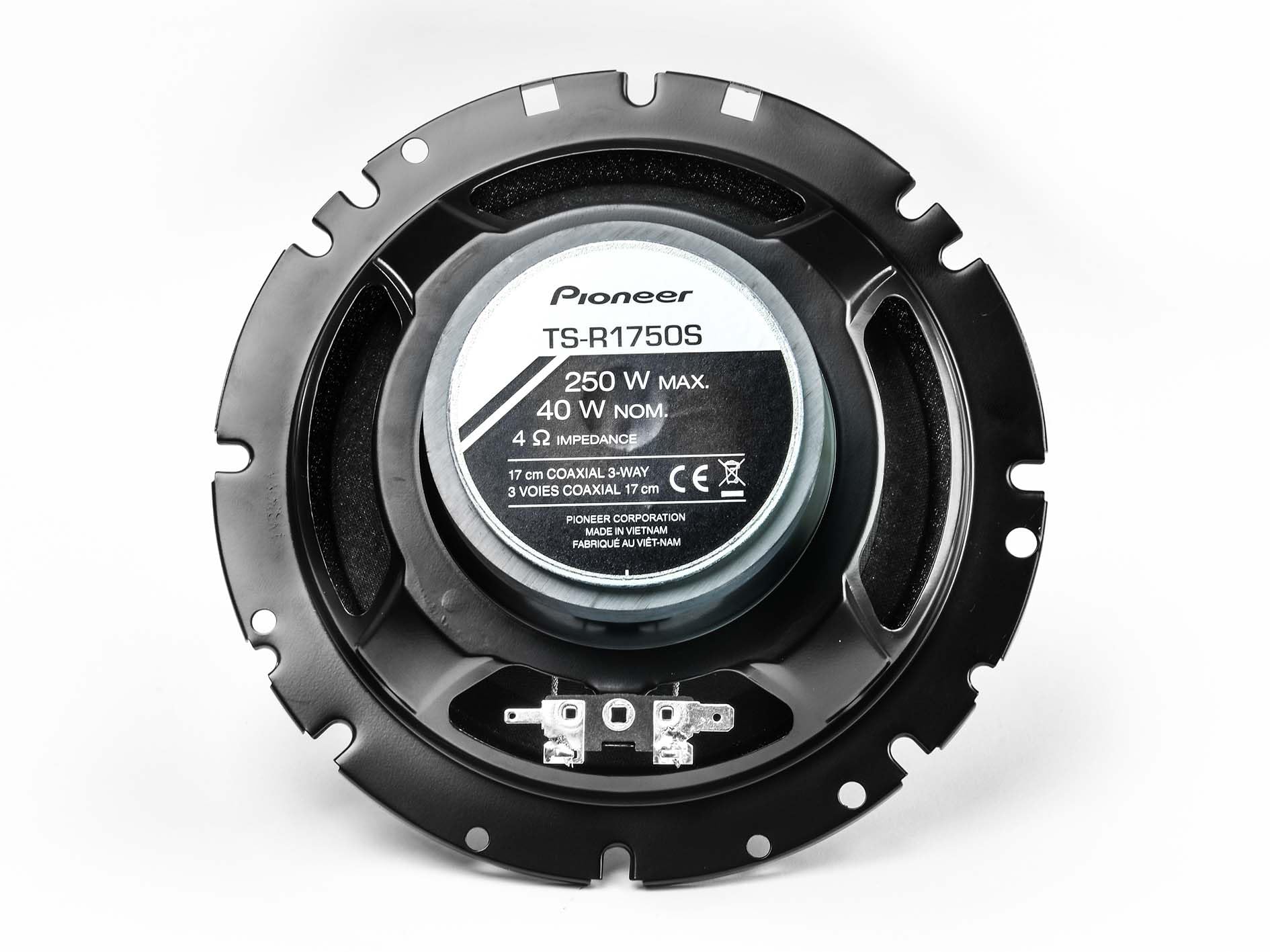 Pioneer TS-R1750S Lautsprecher mit Einbauset passend für Opel Astra J ab 2009 Türen vorne 500 Watt 165mm 3 Wege Koax