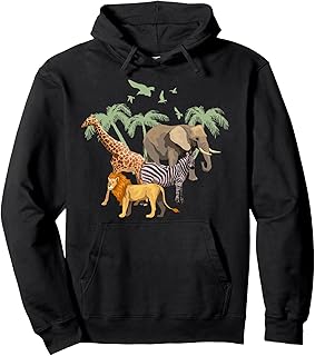 Zoo Animals Hoodie Hoodie, Zoo Hoodie, Wildlife Hoodie Pullover Hoodie