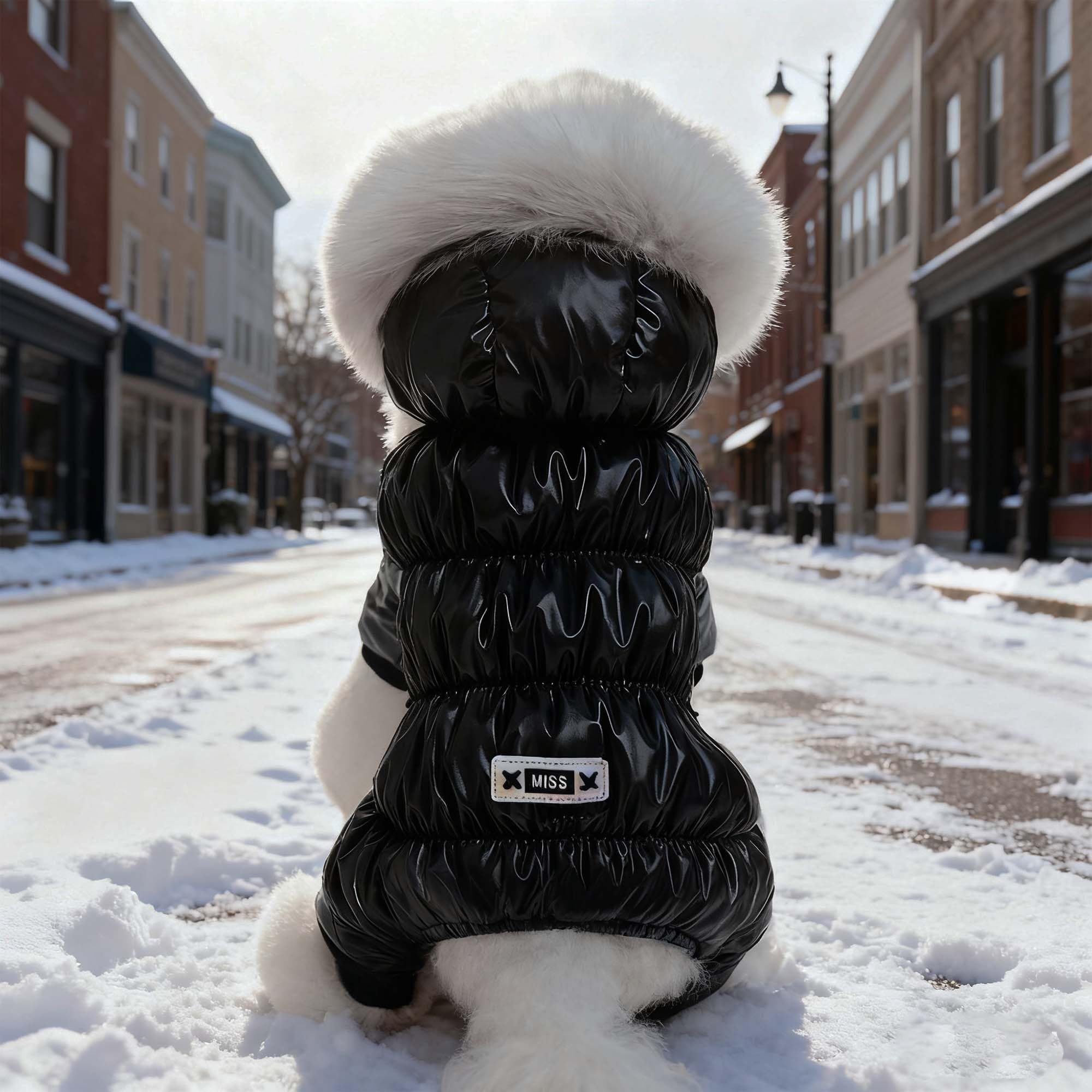 Abrigo Impermeable para Perro, Abrigo de Invierno para Perro, con Capucha, Mono de Nieve