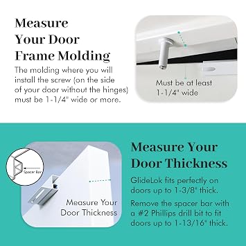 1 Pack GlideLok Child Safety Door Top Lock | for Toddler Childproofing