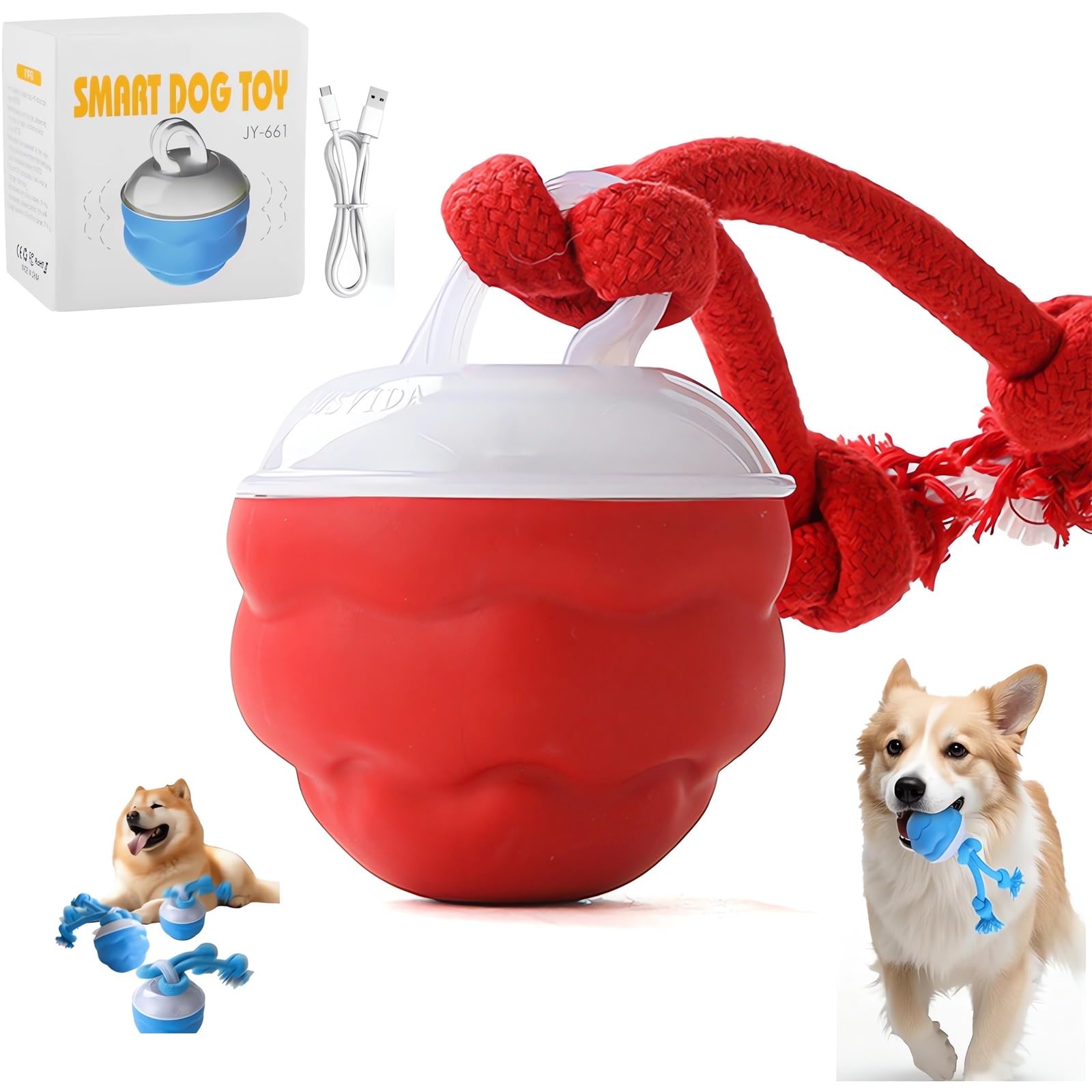The Chase Buddy Dog Boredom Stimulating Toy 2025 Smart Pet Puppy Ball with Ropes Interactive Self Play Moving
