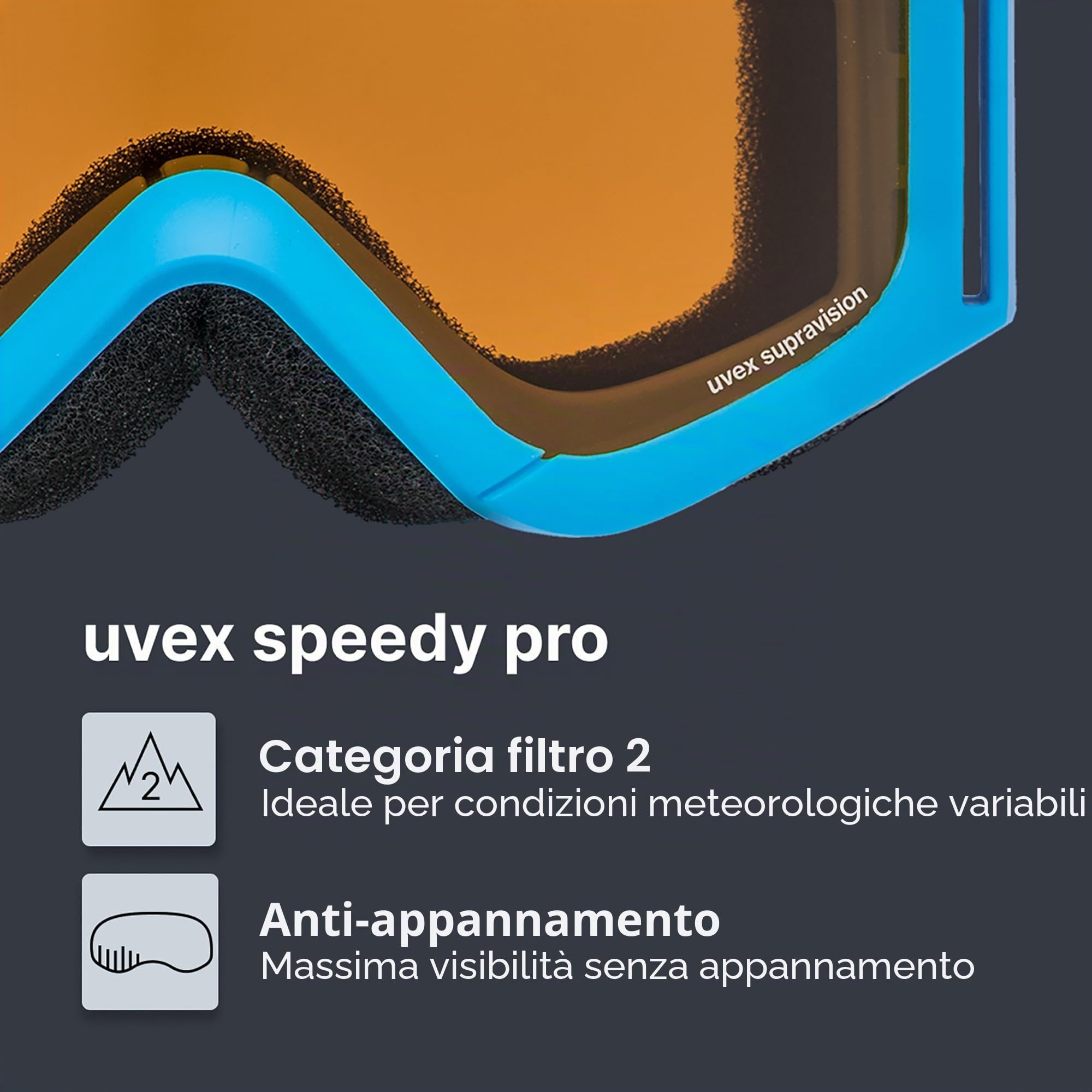 Uvex Occhiali da sci unisex Speedy Pro