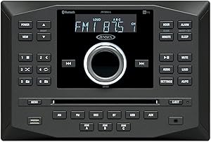 Jensen JWM62A AM|FM|DVD|CD|USB|AUX|App Ready Bluetooth Wallmount Stereo w/ App Control, 3-Speaker Zones / 8 Speaker Output 8X 6 Watt, Receives Bluetooth Audio (A2DP) & Controls (AVRCP) from Devices