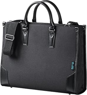 【サンワダイレクト】商务包 求职 包 男士 自立 A4 防水 公文包 黑色 200-BAG210BK