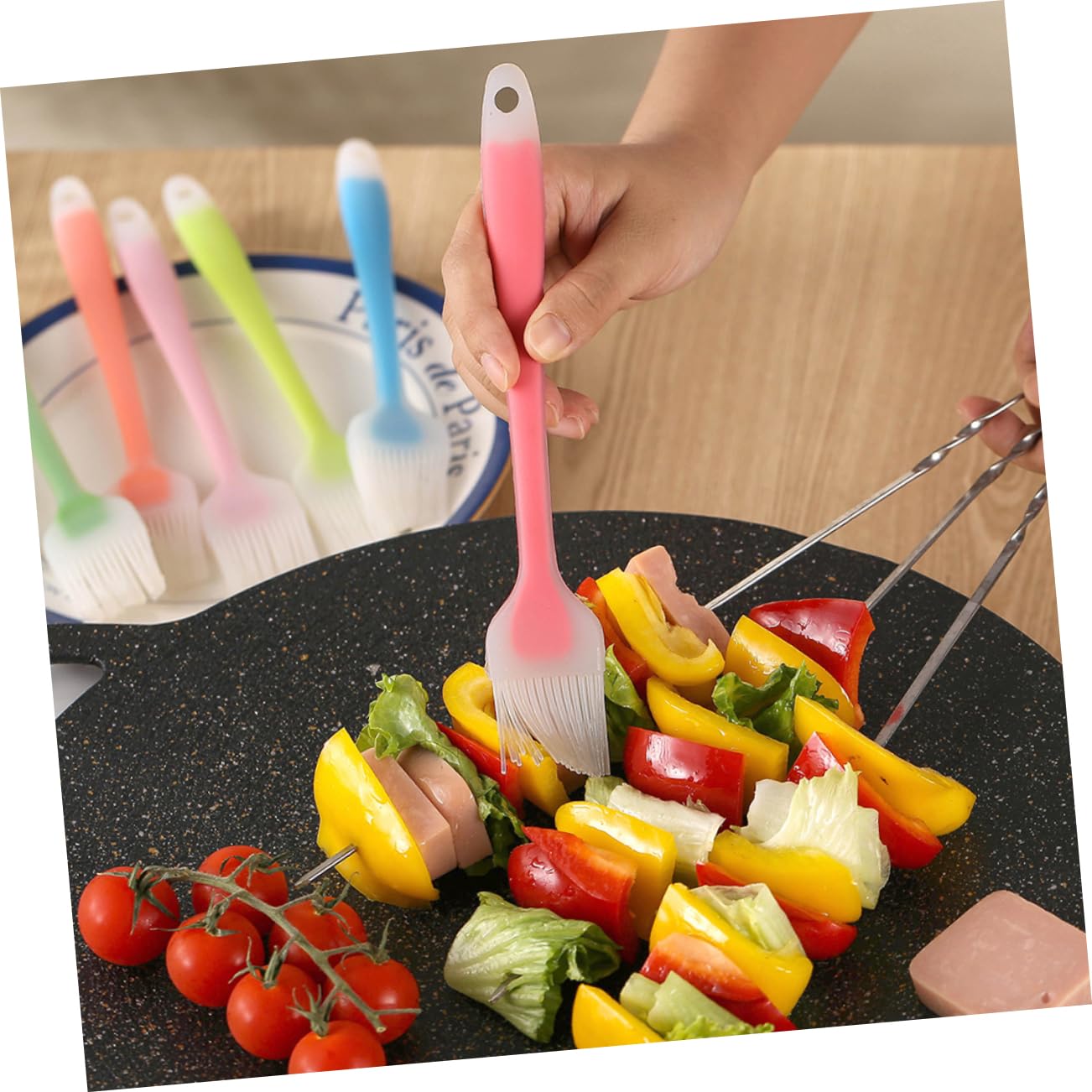 Toddmomy 2pcs Silicone Pastry Brush Oil Brush Tool for Grilling Baking Bbq for Sauces Marinades and Butter for Home Cooking Outdoor Gatherings