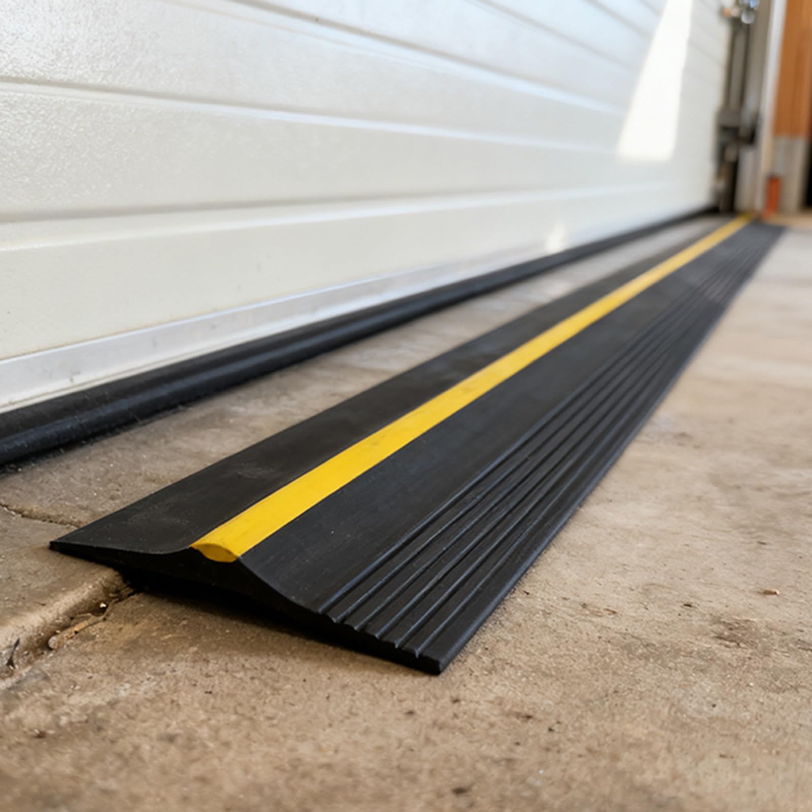 Striscia Di Tenuta Per Soglia Di Porta Garage 3.0m - Guarnizione Meteo In PVC Gomma Flessibile, Isolante Anti-correnti D'aria | Blocca Insetti E Foglie Secche(8.8 * 1.3cm)