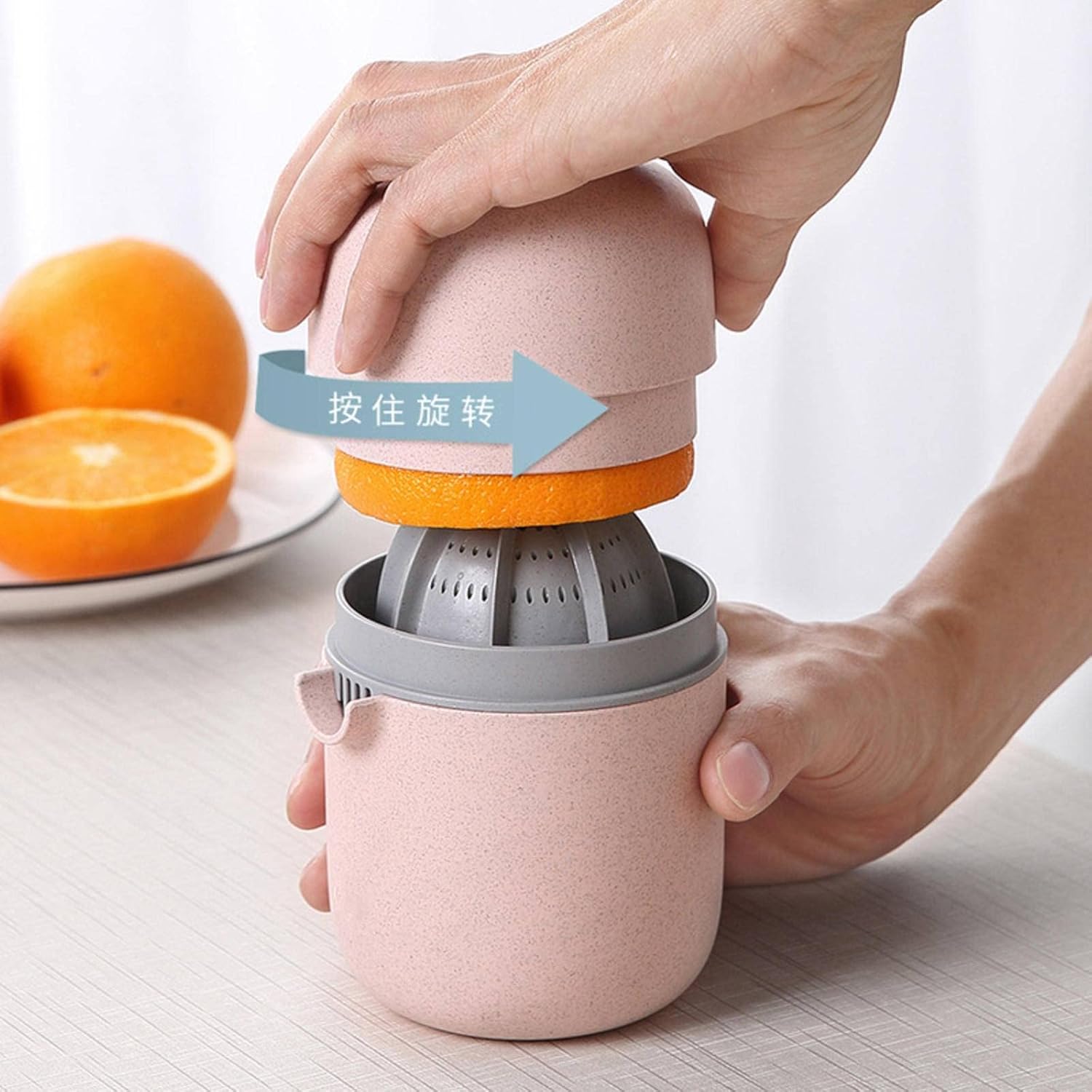 Simple Manual Juicer Small Portable Household Squeezer Rotating juicer with Gifts