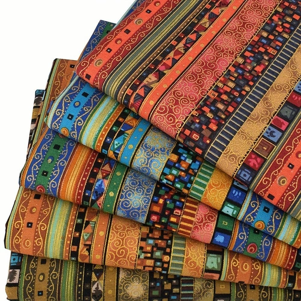 NYSDM 5 sztuk 50 * 50 cm/19,6 * 19,6 cala Bawełniane paski do pikowania tkaniny Jelly Roll paski tkaniny etniczne patchwork rzemieślniczy patchwork