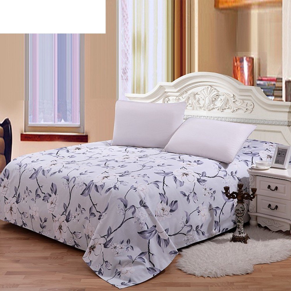 Drap de lit en toile coton respirant Vichy double 250x230 cm