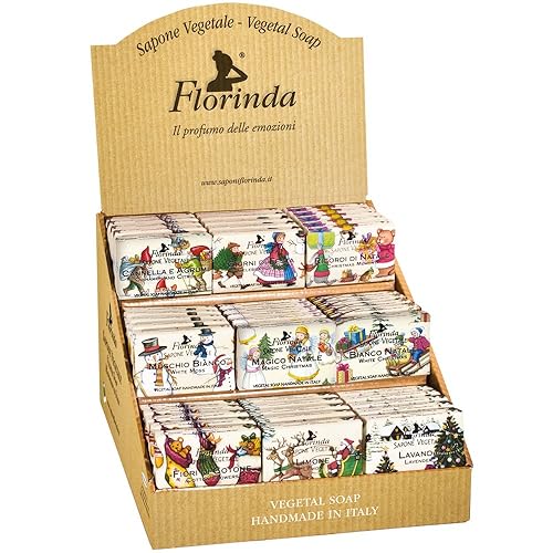 Florinda Special Christmas Collection - Barra de jabón vegetal (1.76 oz, 1,76 oz, 45 unidades)