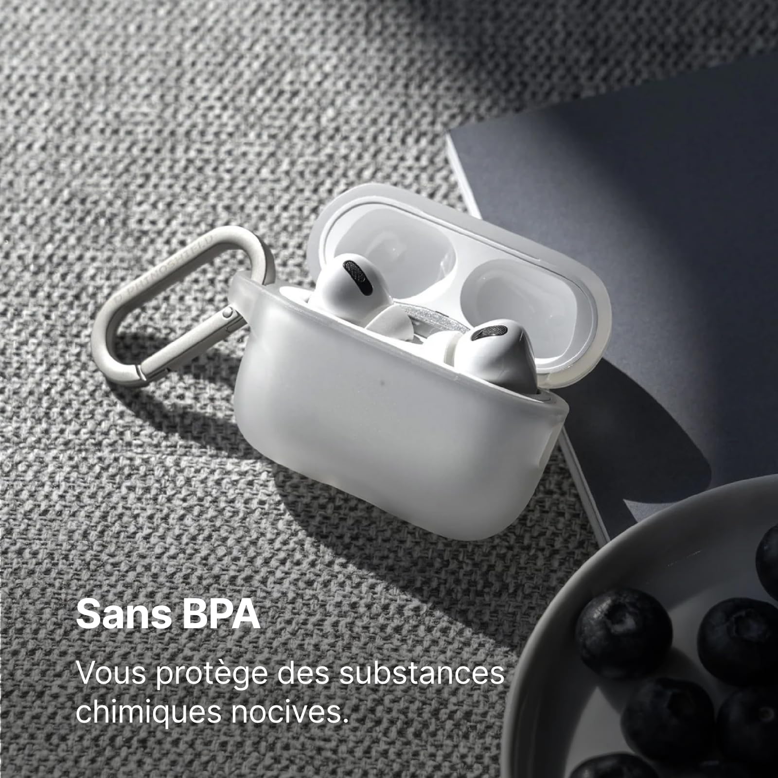 RhinoShield Coque écouteurs pour AirPods 4 - Noir