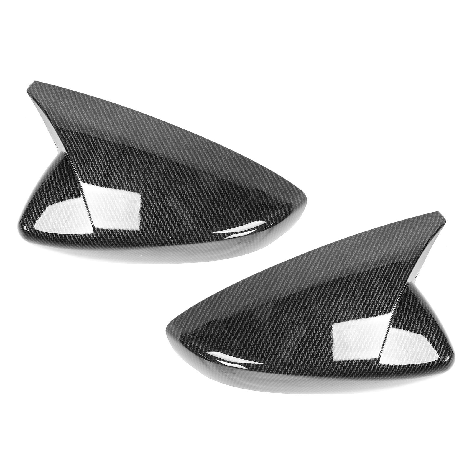 Pair Horn Style Osłona lusterka bocznego Osłona obudowy pasuje do 3 Axela 2020 (Carbon Fiber)