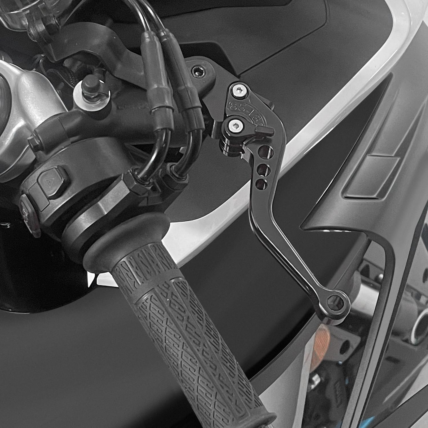 MFGZD CNC Réglable Moto Levier D'embrayage De Frein Court Pour CBR500R CB500F 2013-2018 / CB300R 2018-2024 / CBR300R CB300F 2014-2020 / CB190X 2017-2018 / CBR250R 2011-2017 (Noir)