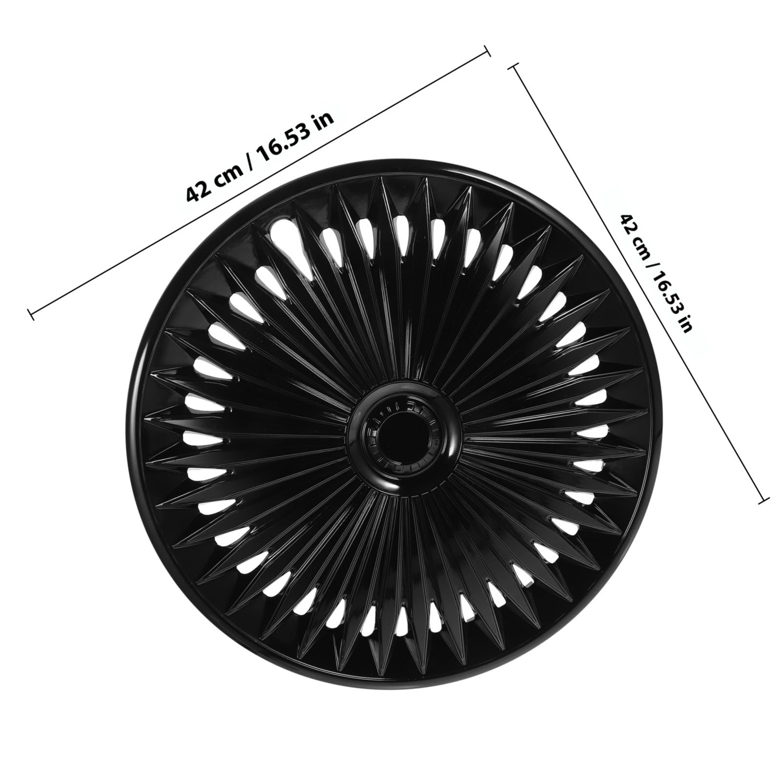 Radnabenkappen aus Robustem Pp Material Dekorative Radnabenabdeckungen für Auto 15 Zoll Einfache Montage Schwarzes Design für Fahrzeugschutz