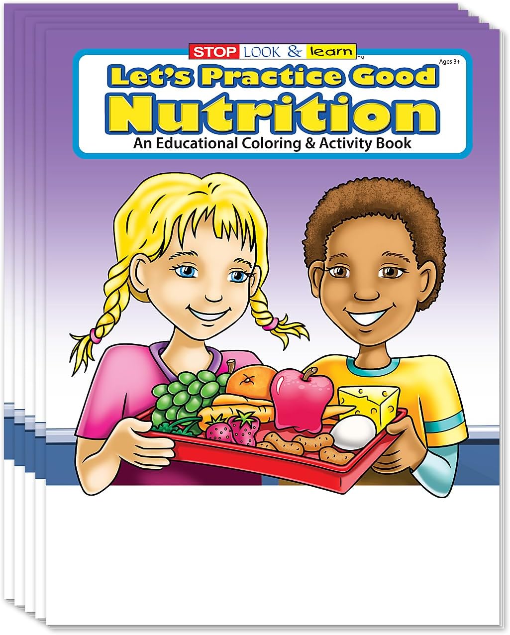 ZOCO - Good Nutrition - Educational Coloring Books (25 Bulk Pack, Without Crayons) - Healthy Eating Handout - Games, Puzzles, Fun Activities for Kids