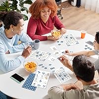 Vista 3 de Tarjetas de bingo de cumpleaños para 24 jugadores, tarjetas de bingo de ducha, divertidos juegos familiares, accesorios de bingo, suministros