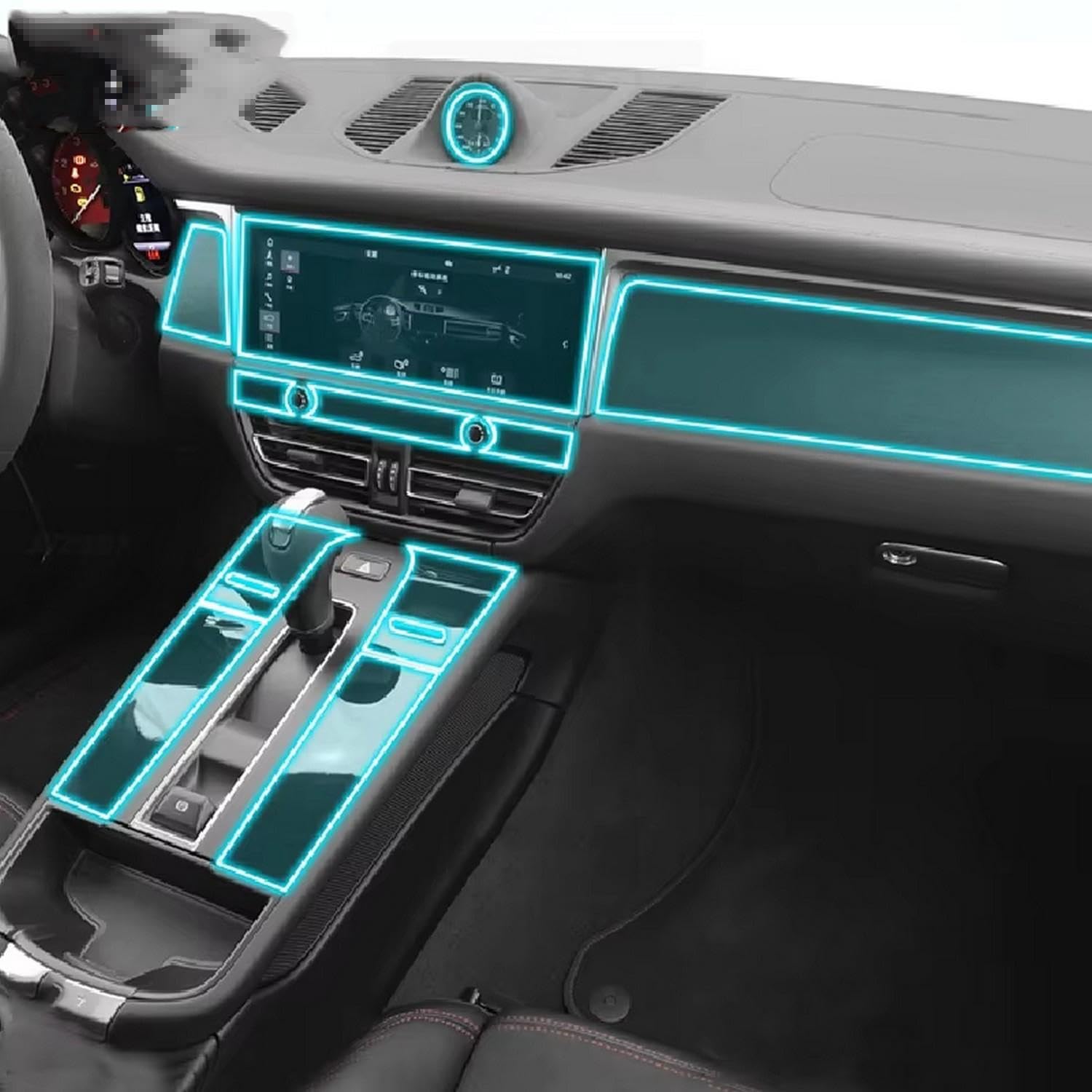 Film TPU de protection pour console Porsche Macan 2022-2023 : stop aux éclats