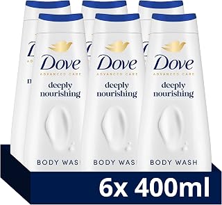 Advanced Care Deeply Nourishing Body Wash Body Cleanser shower gel with skin-natural nutrients for instantly lotion-soft skin 6x 400 ml