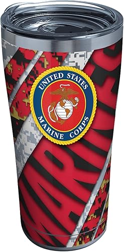 Miniatura 10 de Tervis Traveler Marines - Vaso aislado de triple pared con logotipo Digi Camo mantiene las bebidas frías y calientes, 20 onzas, acero inoxidable