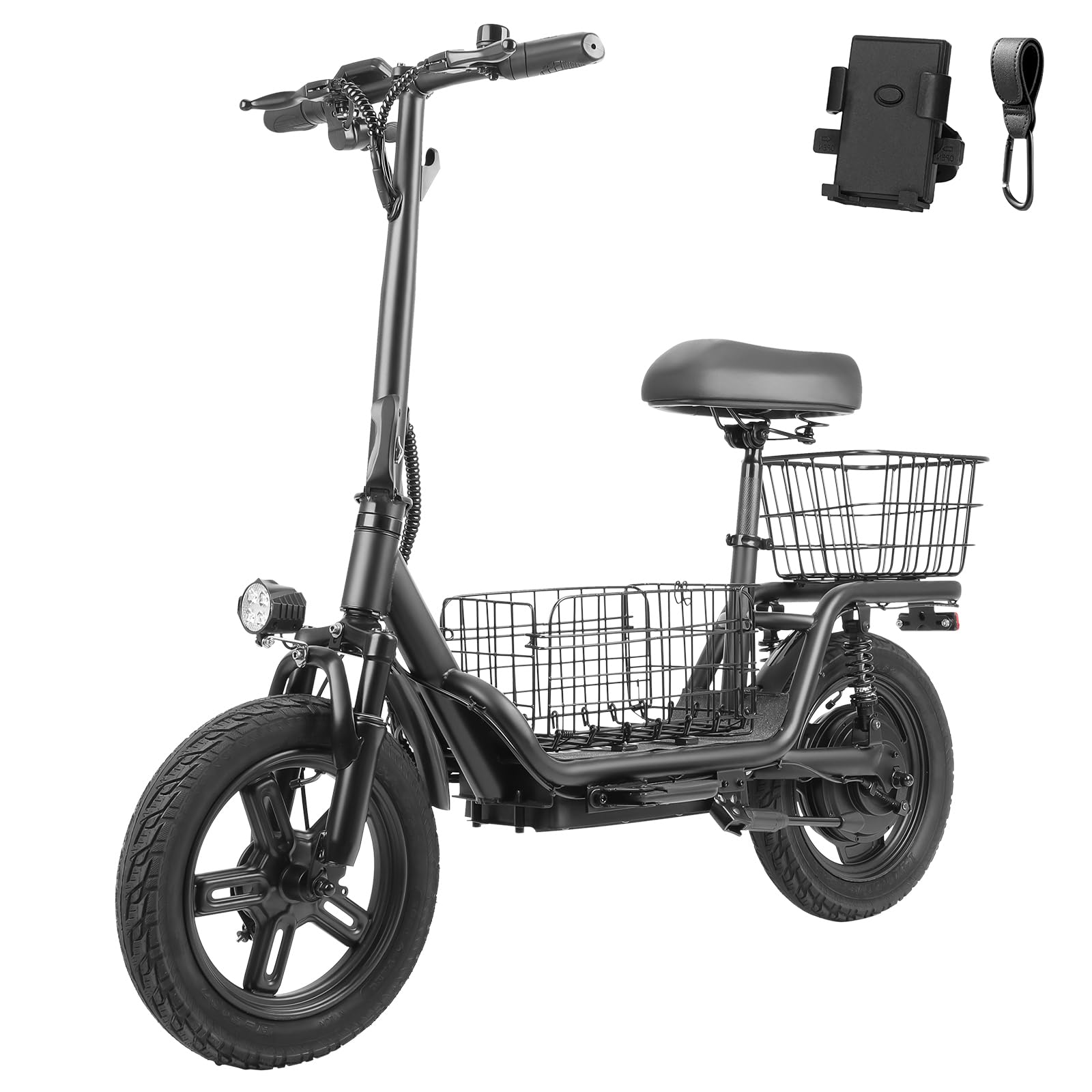 Hoverfly 14 Electric Scooter with Seat Adult 550W 750W Peak Motor 18 6 25 Miles Range 15 5