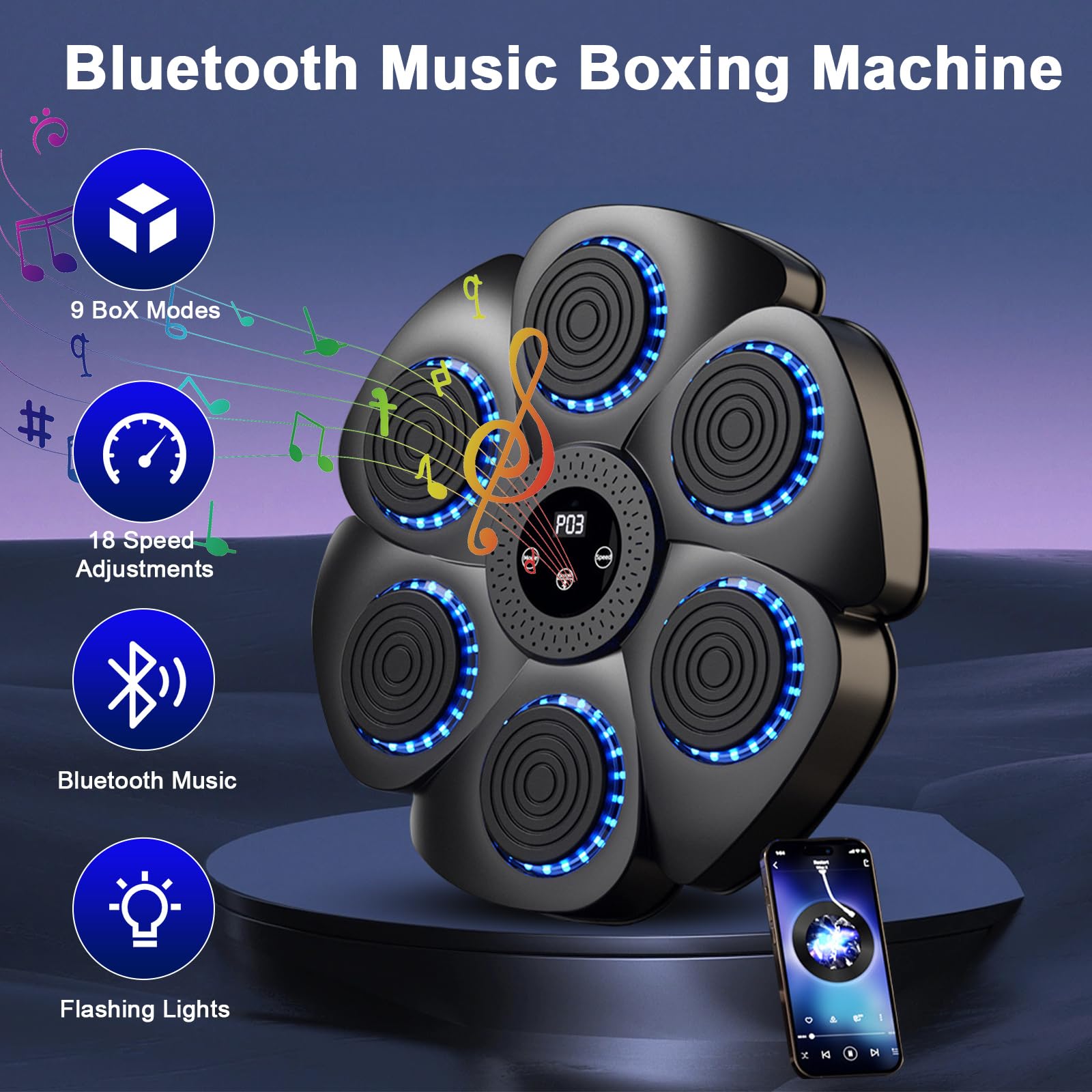 Muziek Boksmachine met Bluetooth - Smart Boksen Doel Training