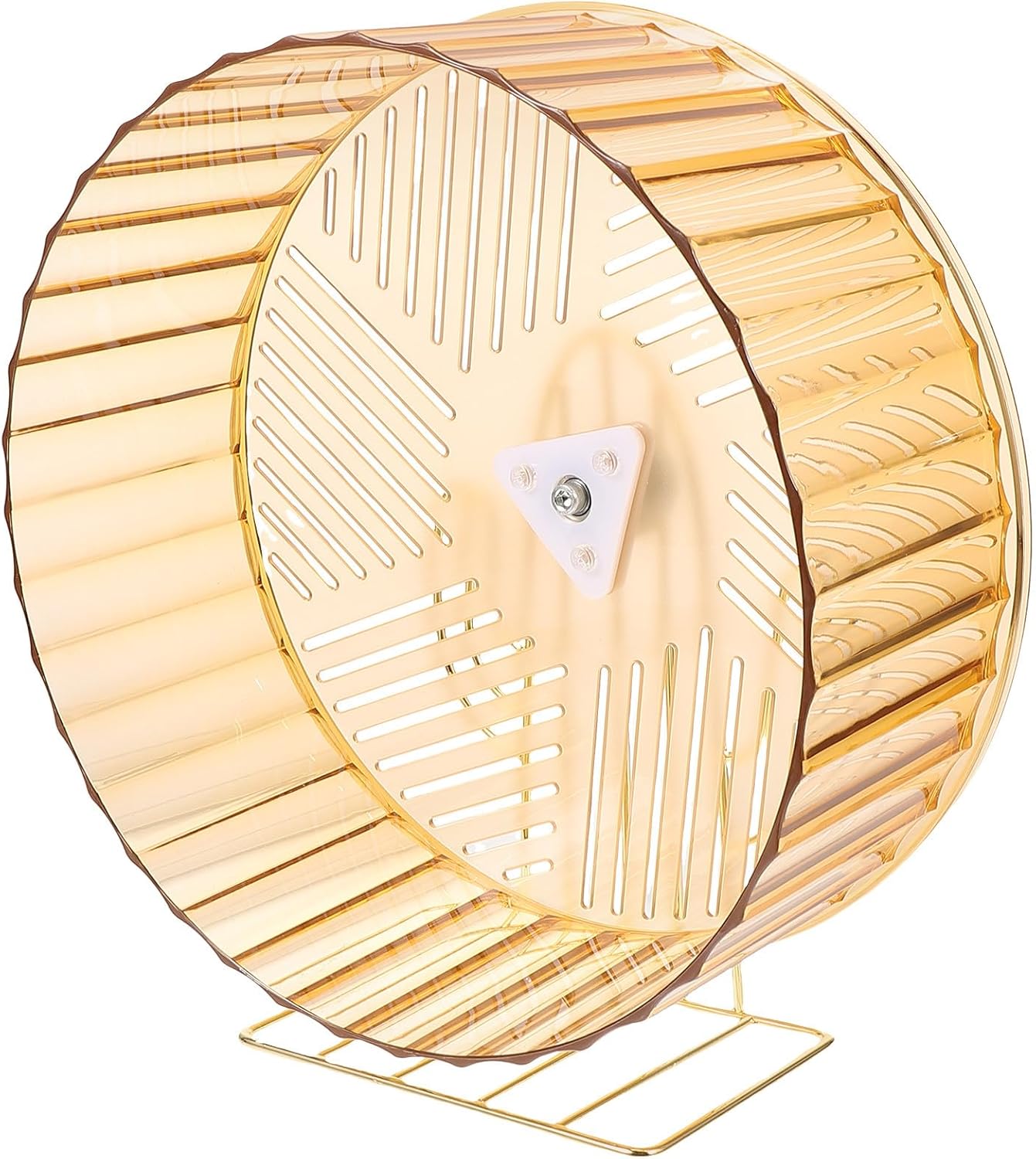 Hamster Running Wheel with Alloy Base and Stable Stand Large Silent Rat and Hedgehog Exercise Wheel for Cage Small Animals Random Color