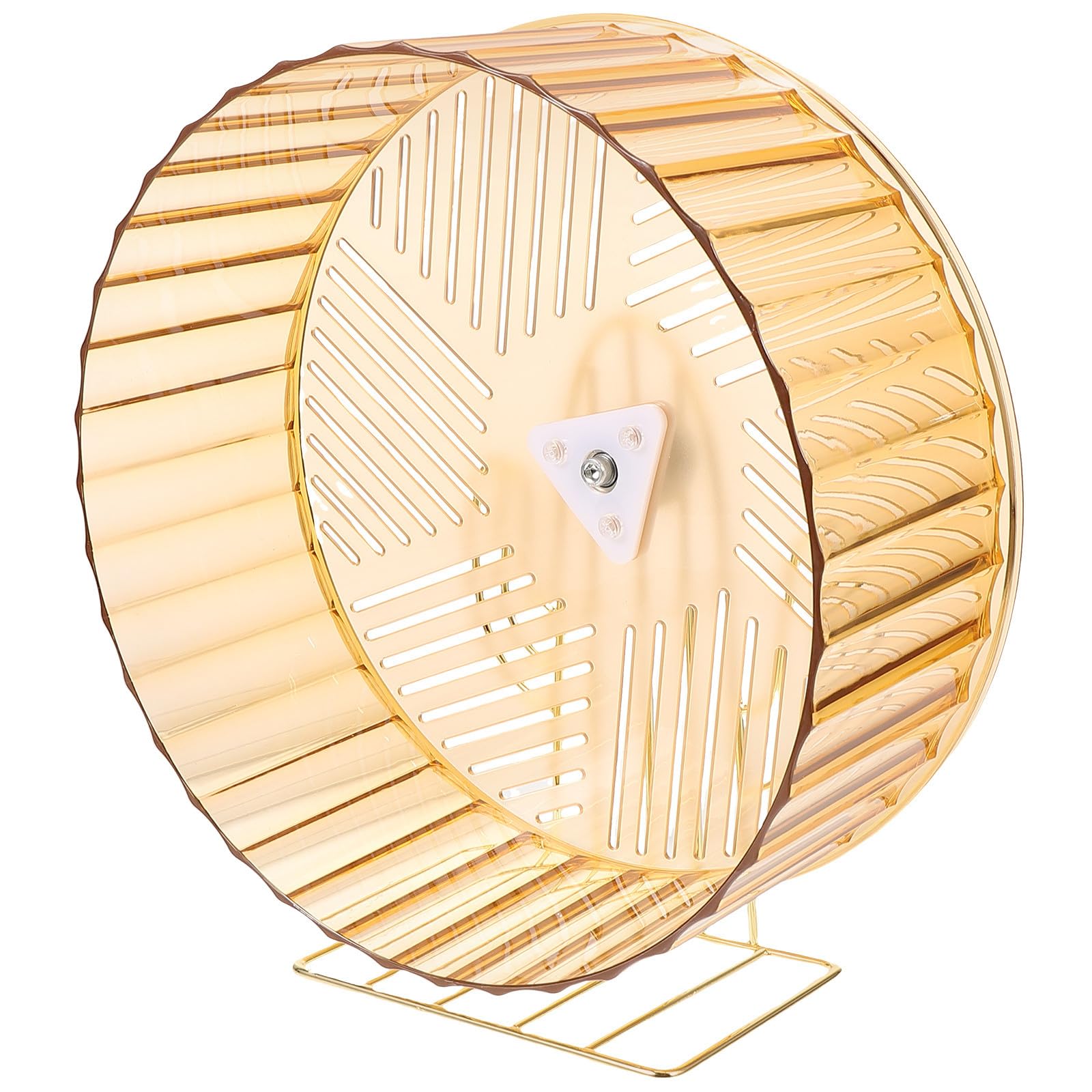 LALAFINA Rueda de Hámster para Ejercicio Soporte Estable, Juguete Interactivo de Tamaño Grande para Jaula, Material Seda Dorada, Adecuado para Hámsteres, Erizos y Color Aleatorio