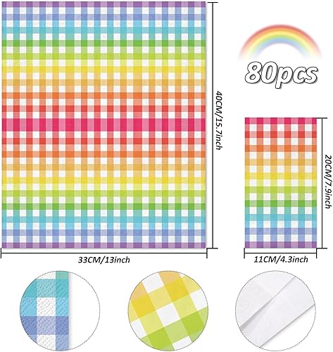 Miniatura 2 de Whaline Servilletas de papel desechables de 3 capas con diseño de arcoíris y orgullo Gay Pride para decoración de mesa, suministros de fiesta LGBTQ,