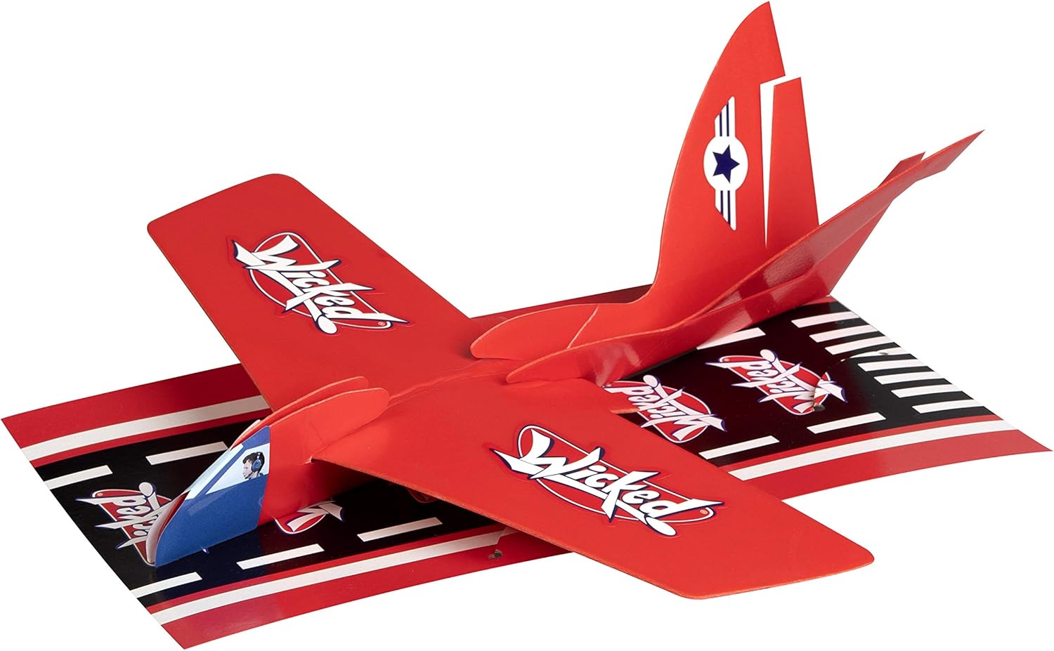 Wicked Microjet | The Flying, Returning Boomerang Stunt Plane by Wicked Vision | Made from Soft Foam for Safe Indoor Play | 4 Metre Flight Range