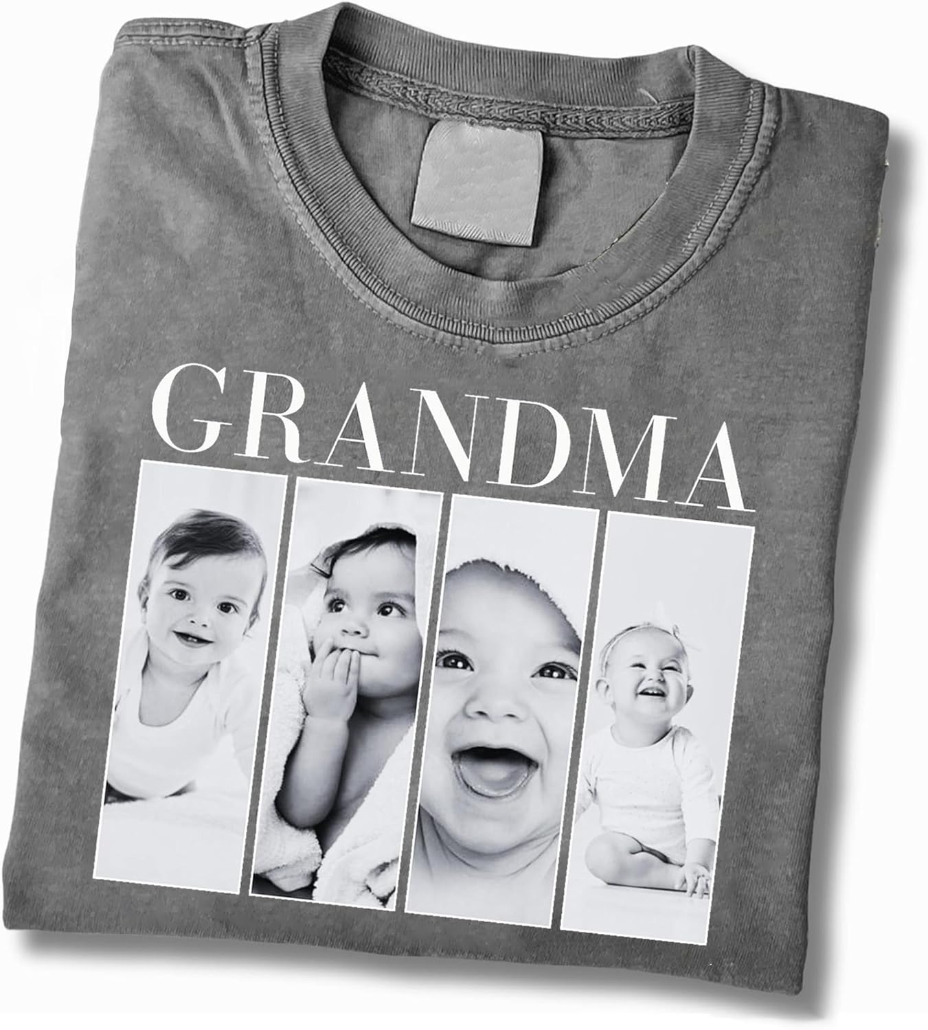 NAZENTI Personalized Grandma Shirt, for Grandma, Custom Grandkids Photo Shirt, for Grandmas