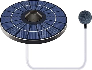 Solar Floating Aeration, Pond Aerator with Battery, Quiet Aeration Pump for Aquarium and Outdoor Garden, Monocrystalline Panel, Simple to Install