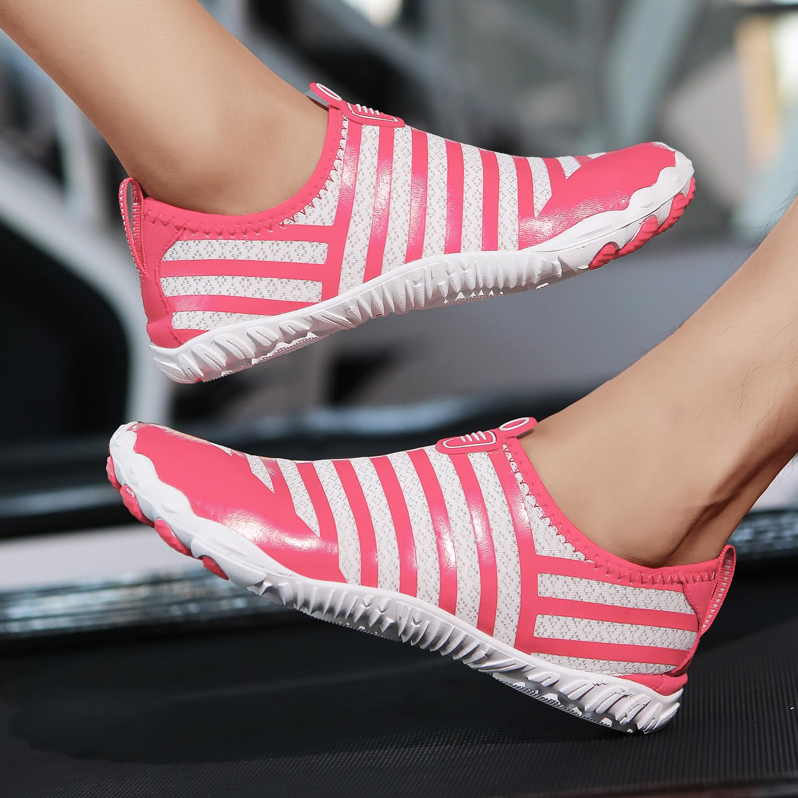 Zapatillas Acuáticas Sin Cordones Mujer Zapatos Aqua Parte Superior Transpirable Suave Ajuste Flexible Secado Rápido Confort Playa Gimnasio Natación Viaje