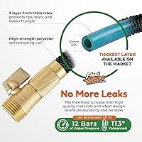 Vista 4 de Flexi Hose Expandable Garden Hose with 8 Function Nozzle, 50FT - Lightweight Retractable Garden Hose, Water Hose - No-Kink Flexibility, 3/4 Inch