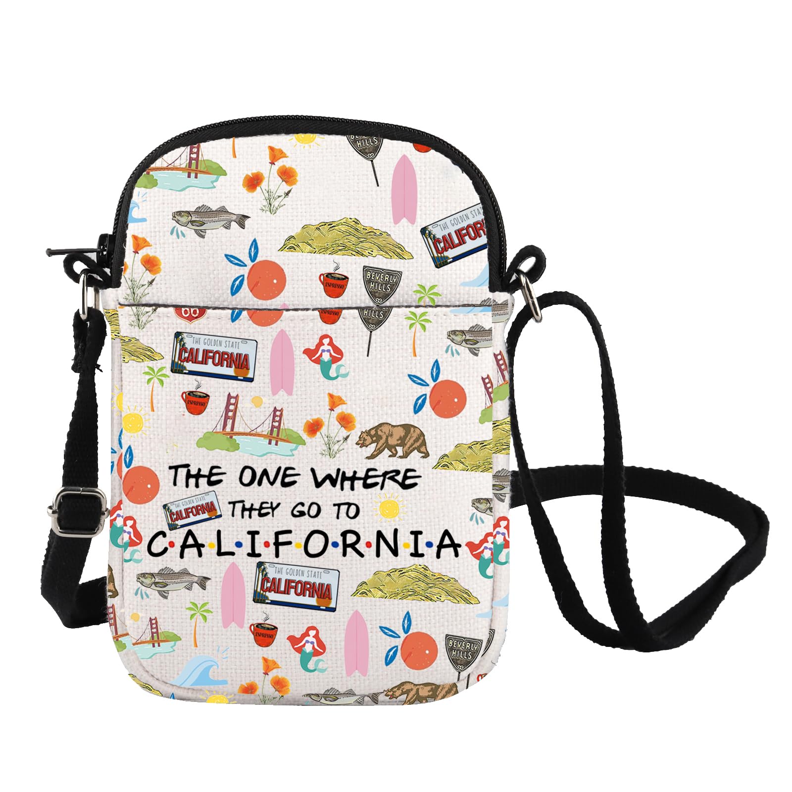 FOTAP California Travel Crossbody Bag California Vacation Gift California Shoulder Bag California Souvenir Gift