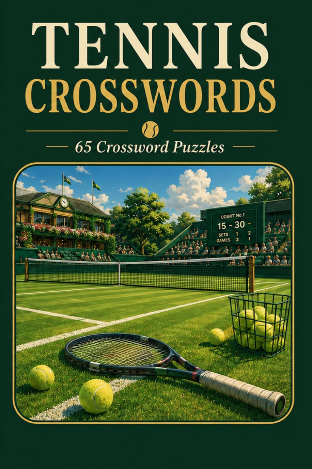 Tennis Crosswords: 65 Crossword Puzzles: | 6x9 Inches, 130 Pages | 65 crosswordsPuzzles | Solutions Included|