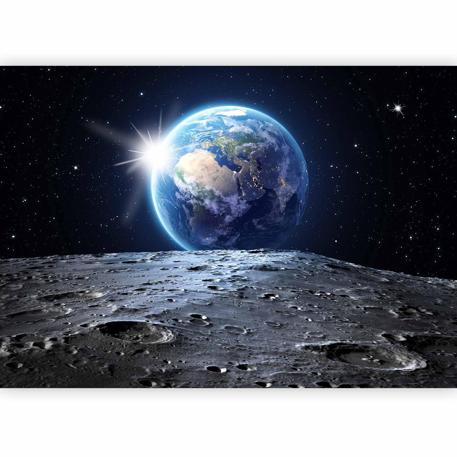 murando Fotomurales 350x256 cm XXL Papel pintado tejido no tejido Decoración de Pared decorativos Murales moderna de Diseno Fotográfico cosmos luna terra f-A-0274-a-a