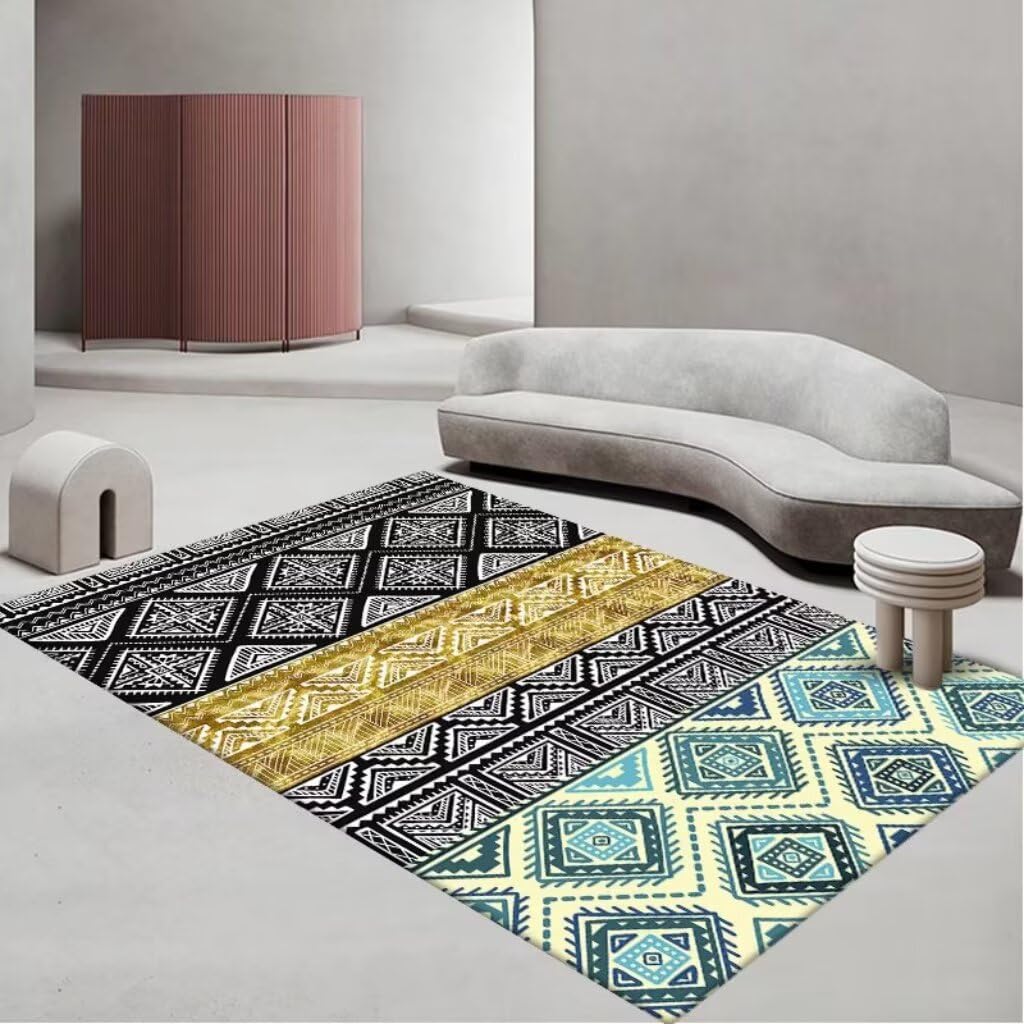 Tapis de sol gris 120x160 cm pour salon moderne et decoration de chambre