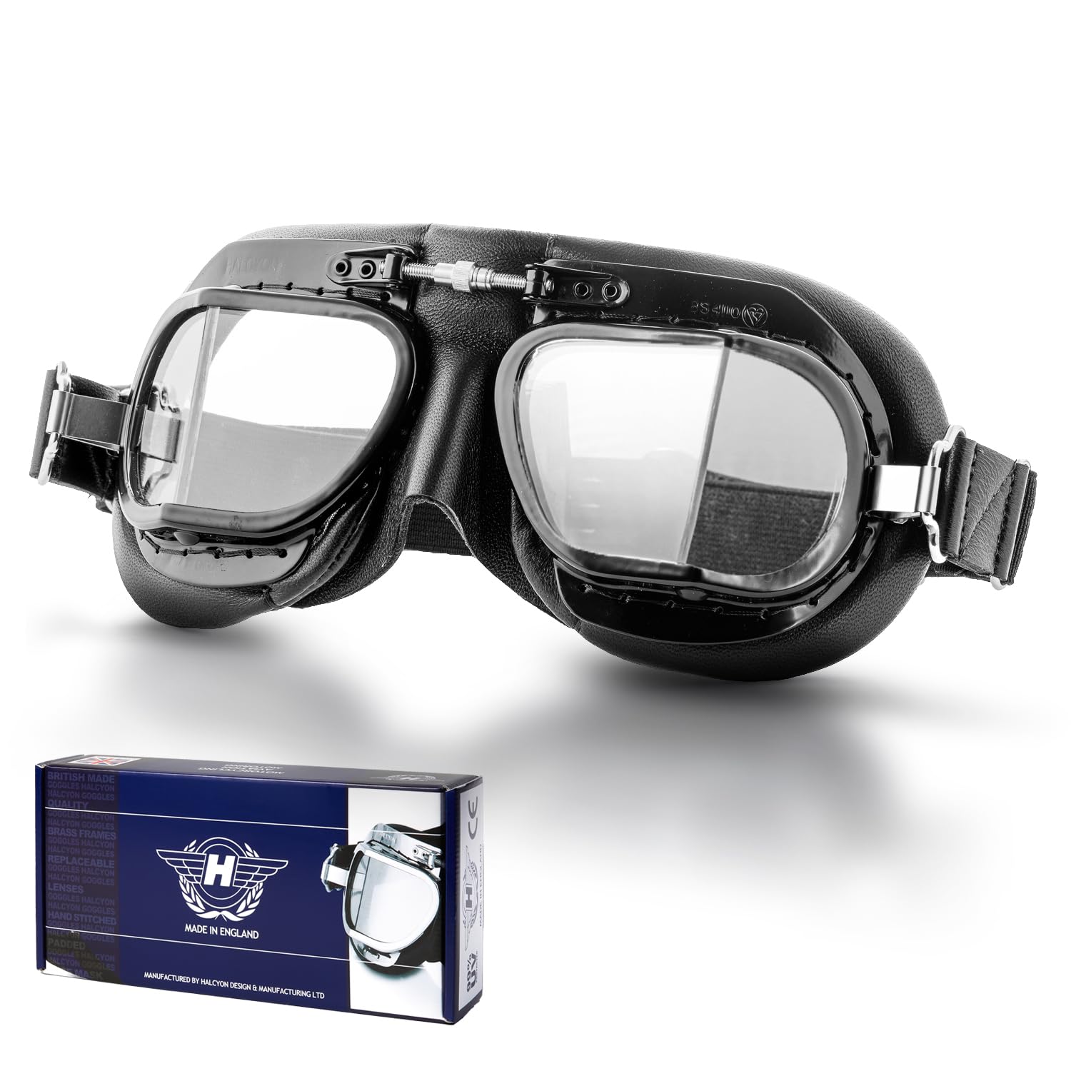Amazon.co.jp: Halcyon MK49 Motorcycle Goggles, Classic Vintage