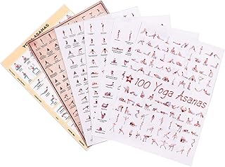 ifundom 6Piezas Póster de Yoga Decorativo de Entrenamiento Casa Cuadros de Pared Oficina y Artístico Yoga