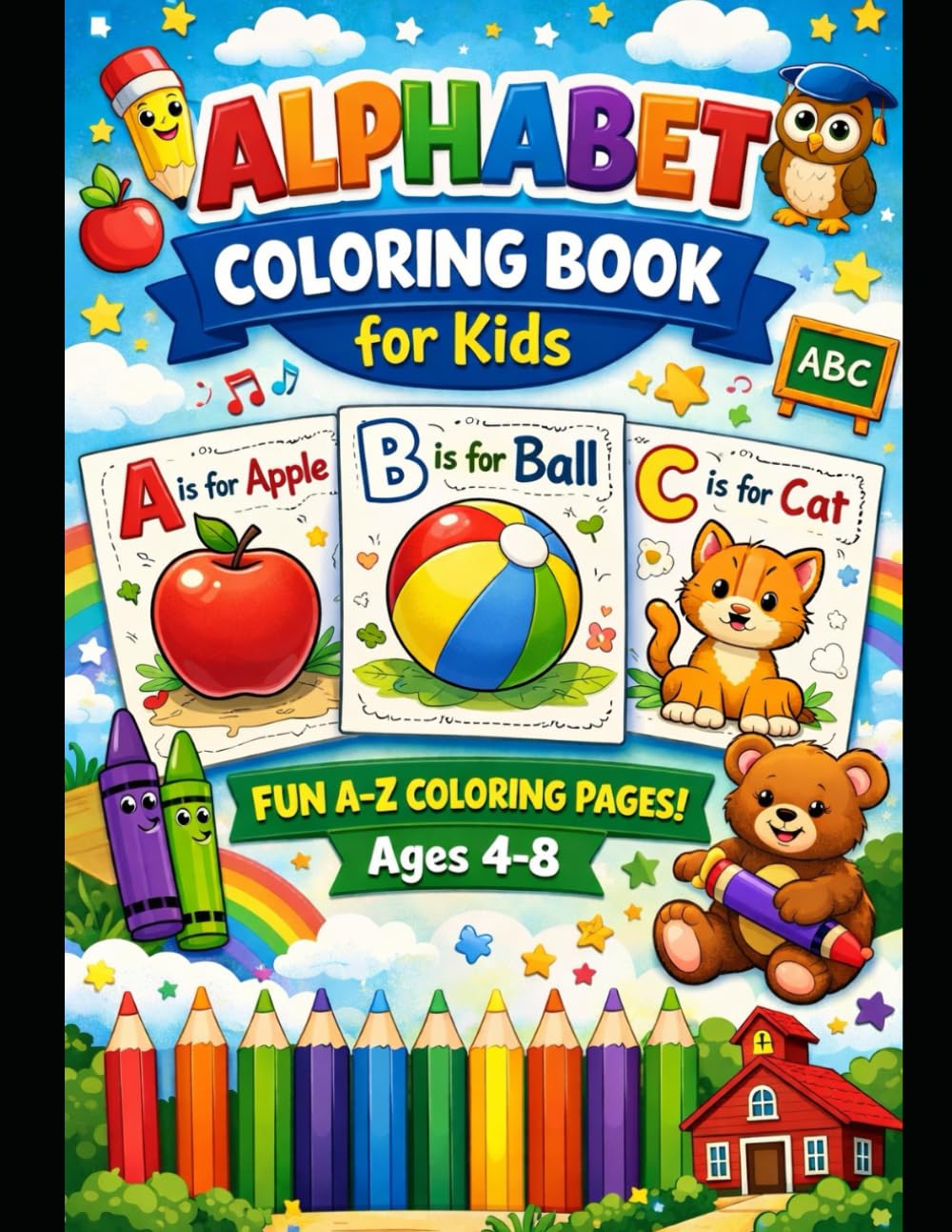 Alphabet Coloring Book for Kids: Fun A–Z Coloring Pages to Learn Letters for Ages 4–8