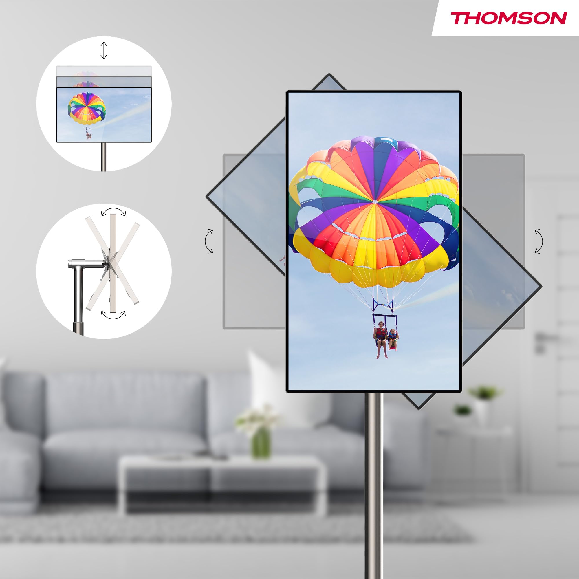 THOMSON Go Plus 32 Pouces (81 cm) Android Portable 4K UHD écran Tactile Wi-Fi 6 Bluetooth 5.1 Batterie 4h